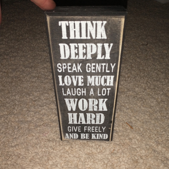 Kohl's Other - WALL ART | "THINK DEEPLY SPEAK GENTLY..." | NWT